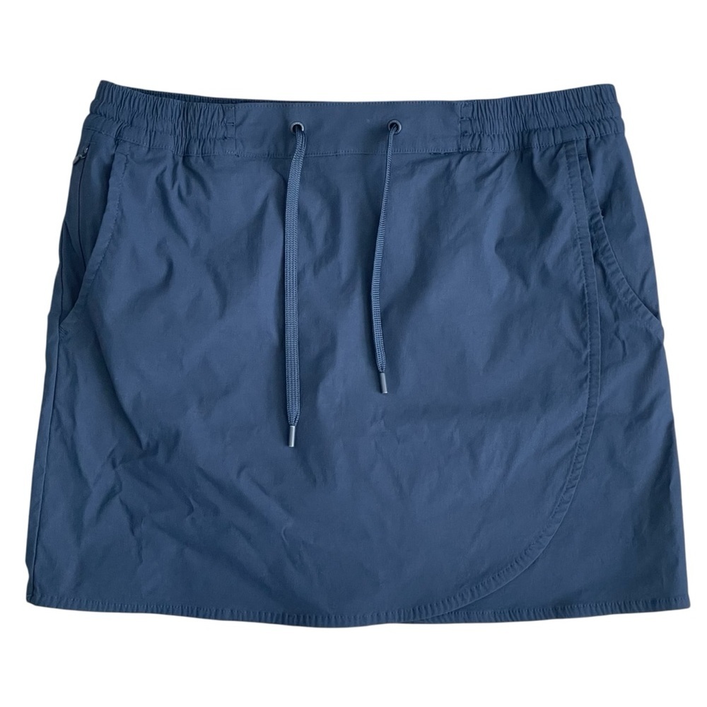 Eddie Bauer Skort Navy Women Size L Front Drawstring Golf Activewear Arhleisure‎